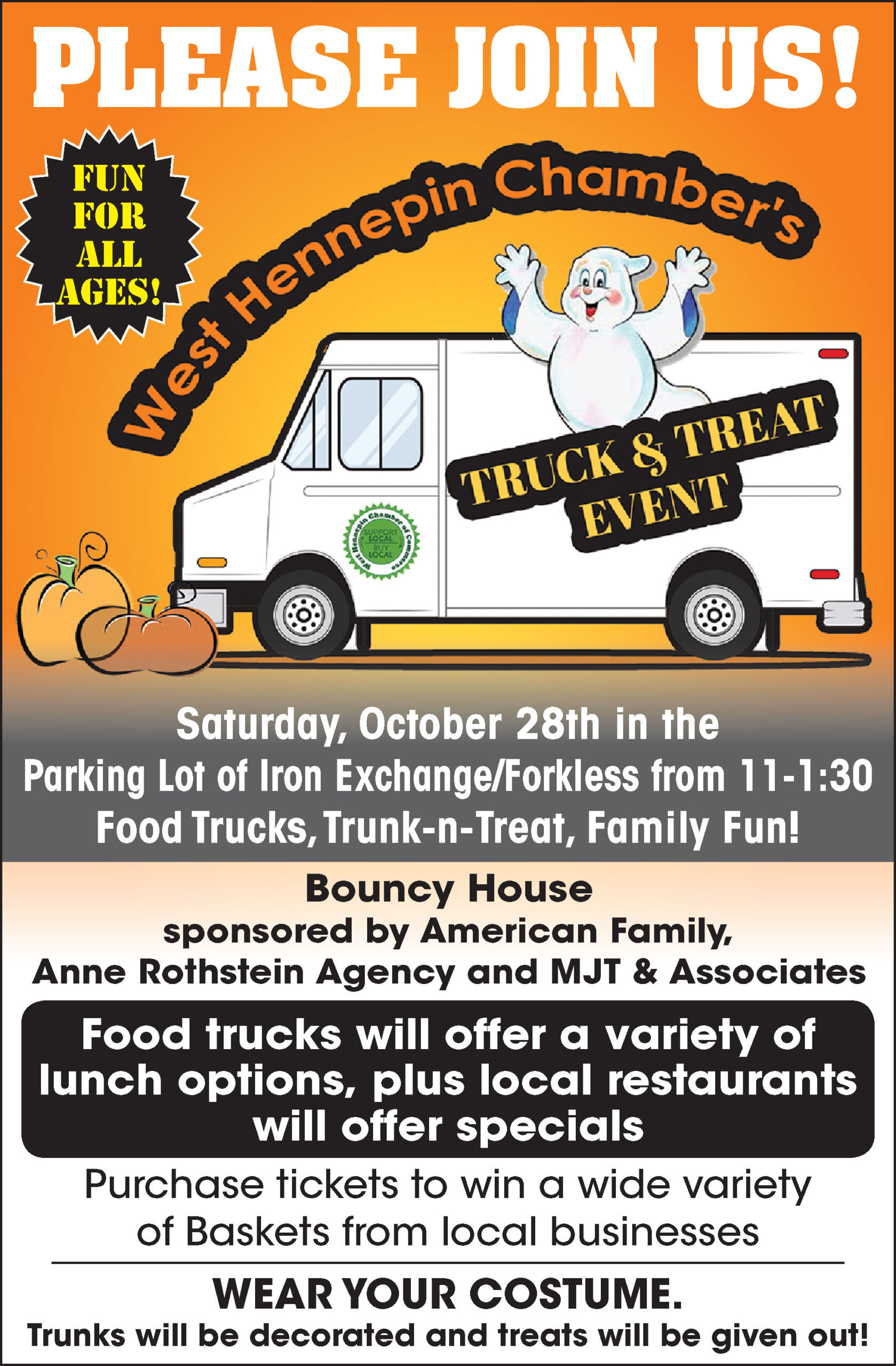 Flyer for WHCC's Halloween Truck & Treat event 2023